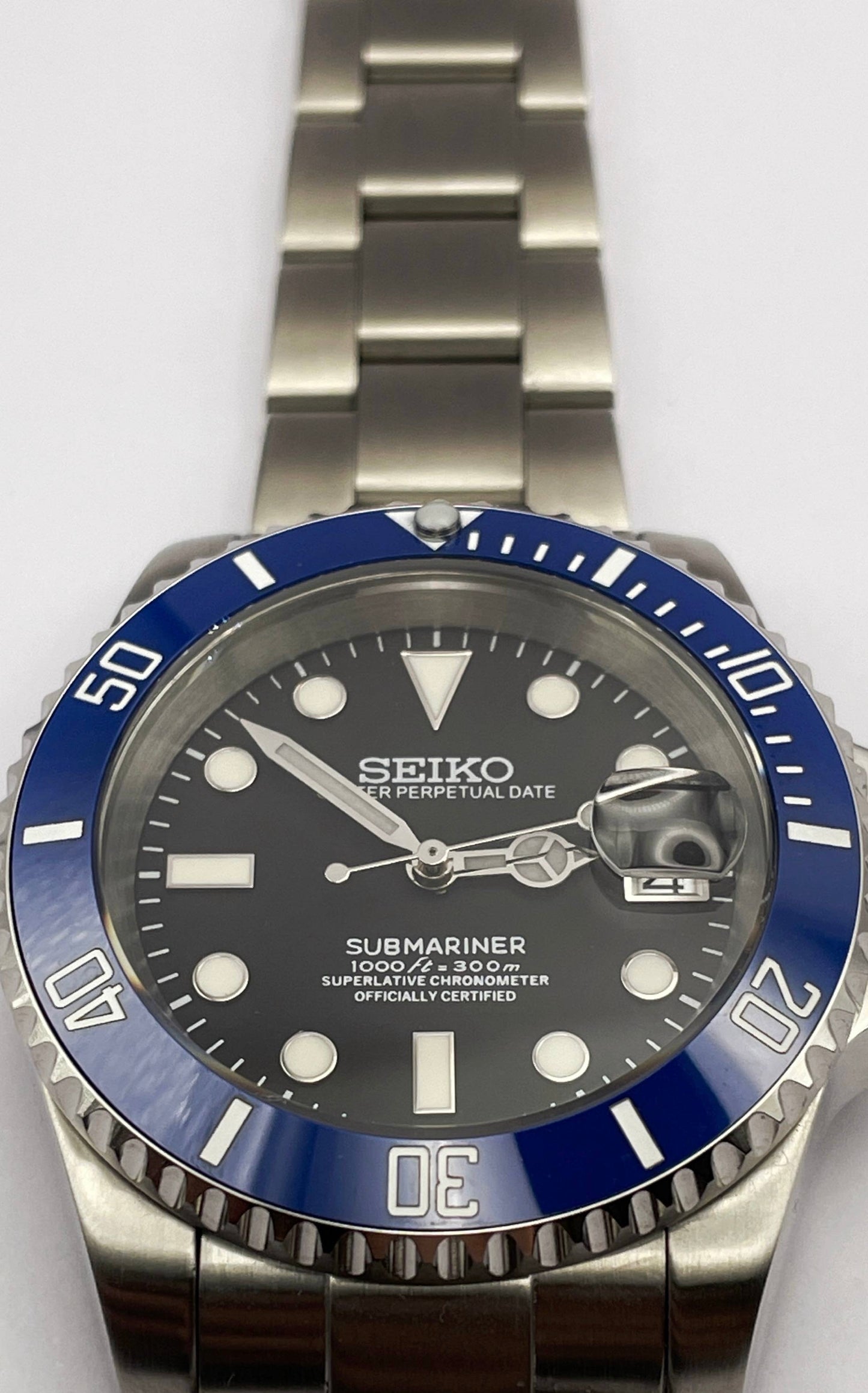 Seikomariner Blauwe Keramiek - Oyster