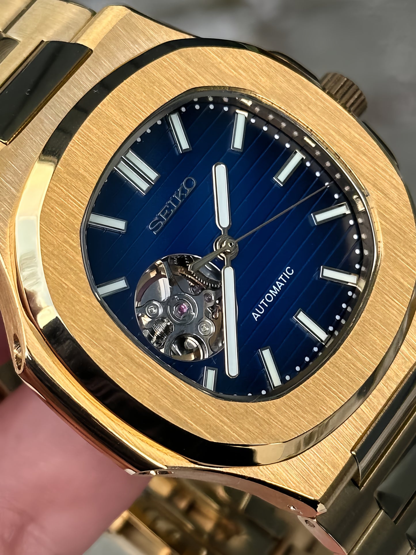 Nautiko - Blauw Open Heart (Geel Goud)